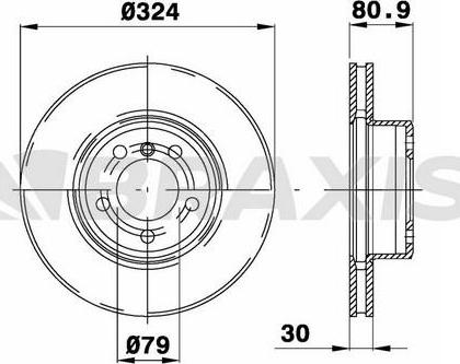 Braxis AD1052 - Тормозной диск autosila-amz.com