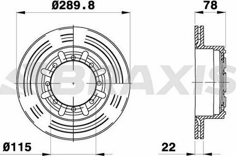 Braxis AD1062 - Тормозной диск autosila-amz.com