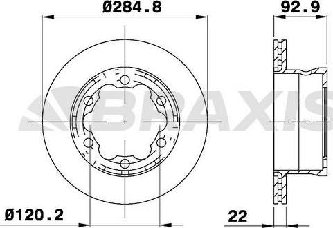 Braxis AD1018 - Тормозной диск autosila-amz.com