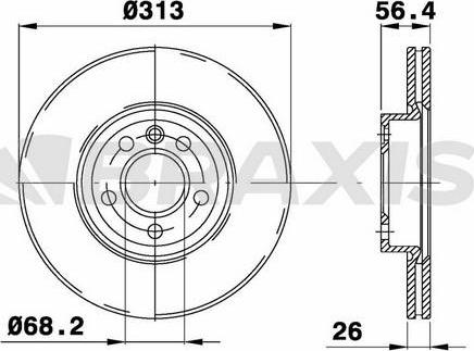 Braxis AD1089 - Тормозной диск autosila-amz.com