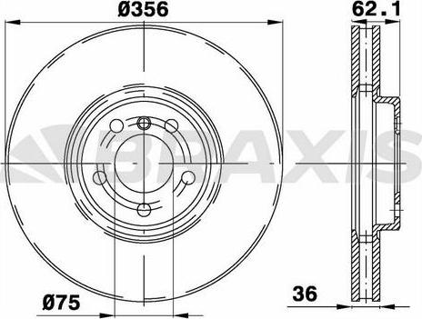 Braxis AD1088 - Тормозной диск autosila-amz.com