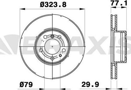 Braxis AD1021 - Тормозной диск autosila-amz.com