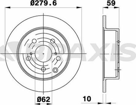 Braxis AE0496 - Тормозной диск autosila-amz.com