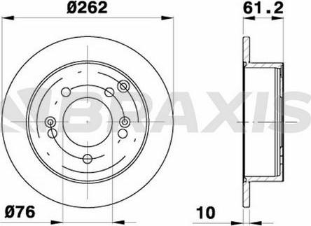 Braxis AE0446 - Тормозной диск autosila-amz.com