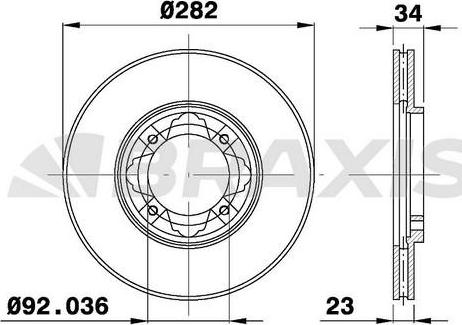 Braxis AE0454 - Тормозной диск autosila-amz.com