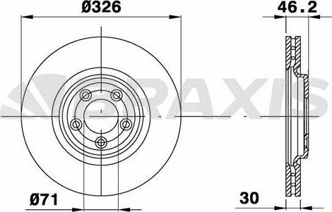 Braxis AE0453 - Тормозной диск autosila-amz.com