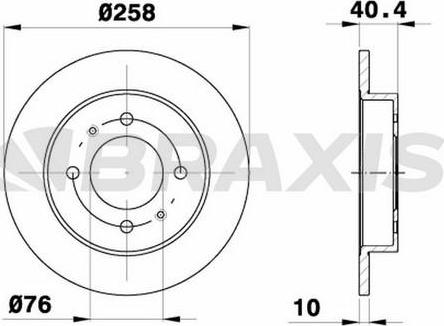 Braxis AE0464 - Тормозной диск autosila-amz.com