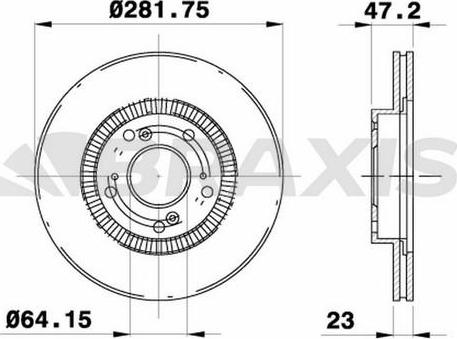 Braxis AE0404 - Тормозной диск autosila-amz.com