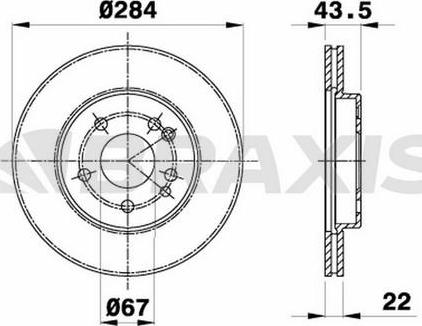 Braxis AE0406 - Тормозной диск autosila-amz.com