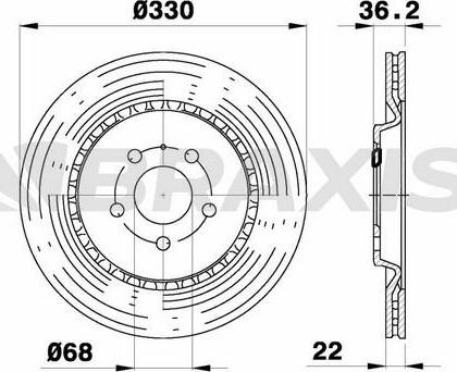 Braxis AE0419 - Тормозной диск autosila-amz.com