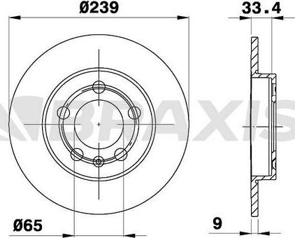 Braxis AE0415 - Тормозной диск autosila-amz.com