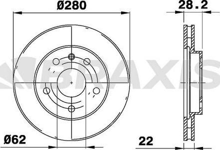 Braxis AE0429 - Тормозной диск autosila-amz.com