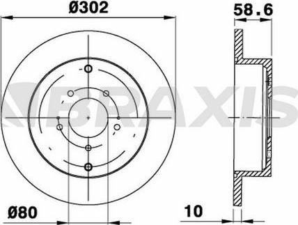 Braxis AE0421 - Тормозной диск autosila-amz.com