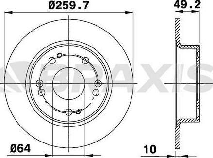 Braxis AE0474 - Тормозной диск autosila-amz.com