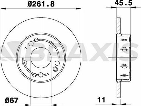 Braxis AE0470 - Тормозной диск autosila-amz.com