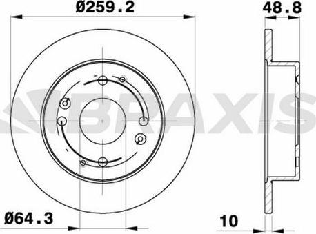 Braxis AE0471 - Тормозной диск autosila-amz.com