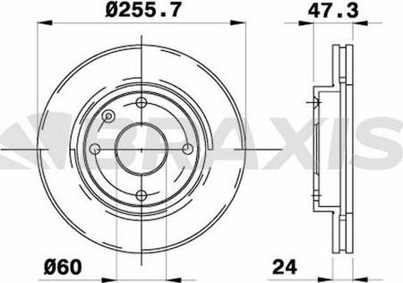 Braxis AE0477 - Тормозной диск autosila-amz.com