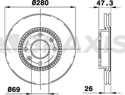 Braxis AE0567 - Тормозной диск autosila-amz.com