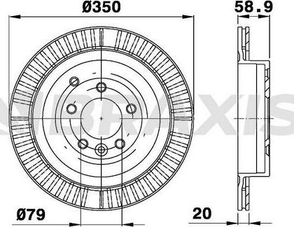 Braxis AE0502 - Тормозной диск autosila-amz.com