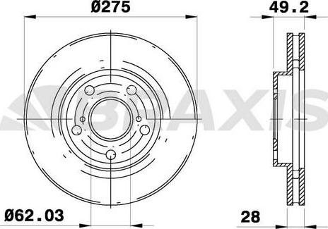 Braxis AE0507 - Тормозной диск autosila-amz.com