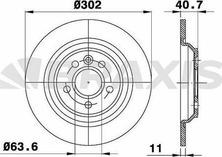 Braxis AE0514 - Тормозной диск autosila-amz.com