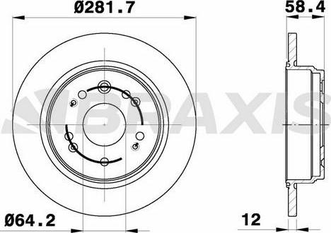 Braxis AE0516 - Тормозной диск autosila-amz.com