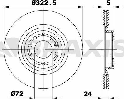 Braxis AE0589 - Тормозной диск autosila-amz.com