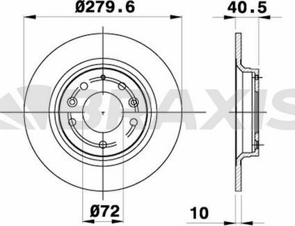 Braxis AE0580 - Тормозной диск autosila-amz.com