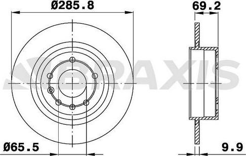 Braxis AE0583 - Тормозной диск autosila-amz.com