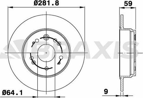 Braxis AE0532 - Тормозной диск autosila-amz.com