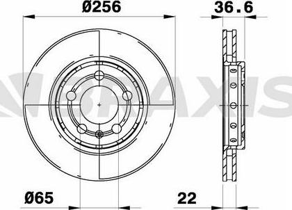 Braxis AE0529 - Тормозной диск autosila-amz.com