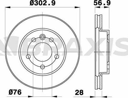 Braxis AE0526 - Тормозной диск autosila-amz.com