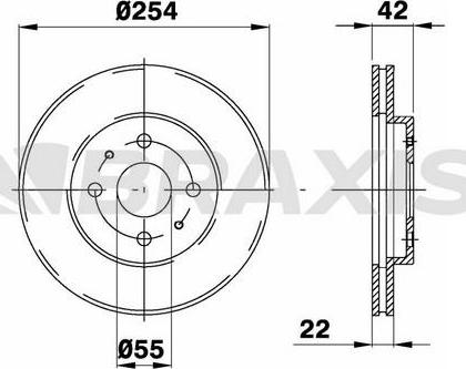 Braxis AE0572 - Тормозной диск autosila-amz.com