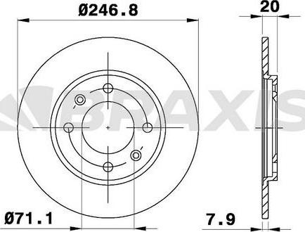 Braxis AE0649 - Тормозной диск autosila-amz.com