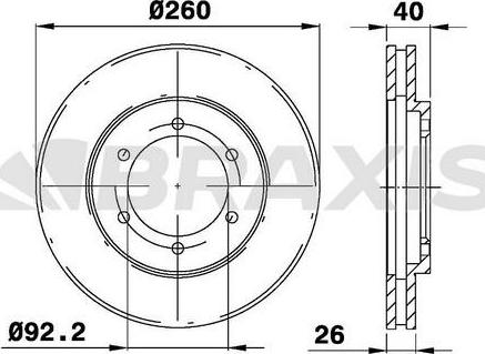 Braxis AE0656 - Тормозной диск autosila-amz.com