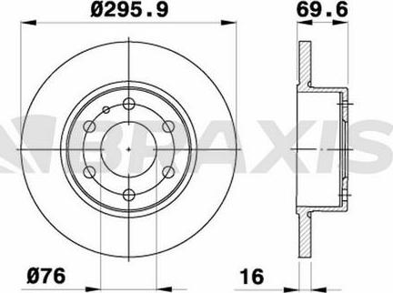 Braxis AE0651 - Тормозной диск autosila-amz.com