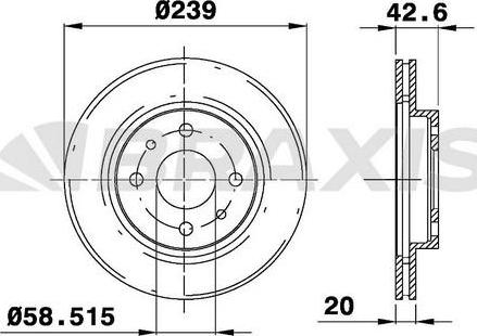 Braxis AE0653 - Тормозной диск autosila-amz.com