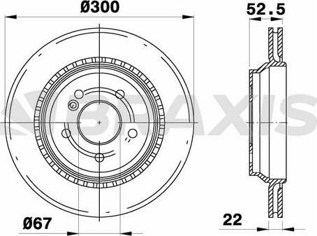 Braxis AE0667 - Тормозной диск autosila-amz.com