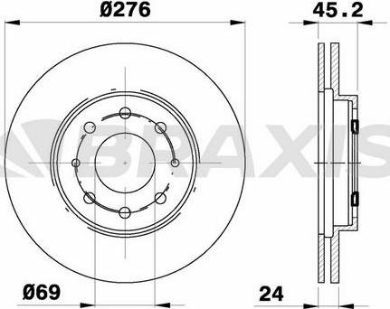 Braxis AE0604 - Тормозной диск autosila-amz.com