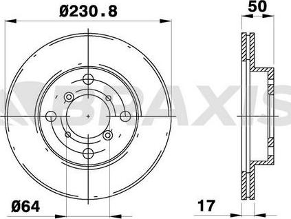 Braxis AE0600 - Тормозной диск autosila-amz.com