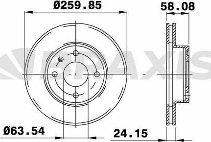 Braxis AE0603 - Тормозной диск autosila-amz.com