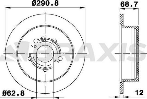Braxis AE0607 - Тормозной диск autosila-amz.com