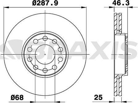 Braxis AE0616 - Тормозной диск autosila-amz.com
