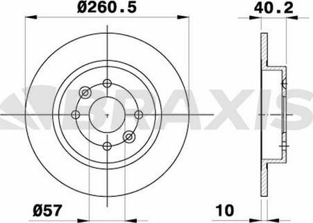 Braxis AE0613 - Тормозной диск autosila-amz.com