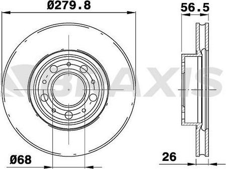 Braxis AE0617 - Тормозной диск autosila-amz.com