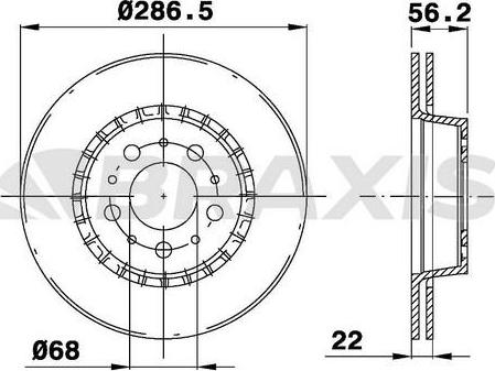 Braxis AE0635 - Тормозной диск autosila-amz.com
