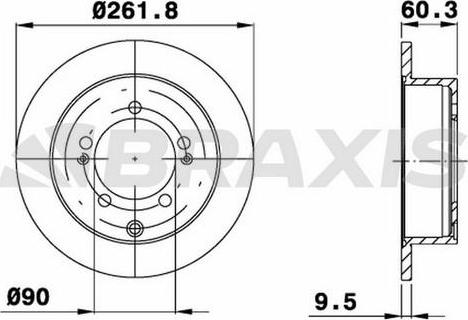 Braxis AE0632 - Тормозной диск autosila-amz.com