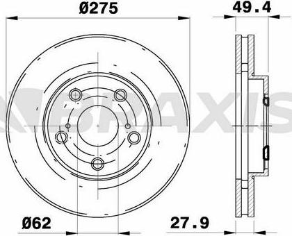 Braxis AE0623 - Тормозной диск autosila-amz.com