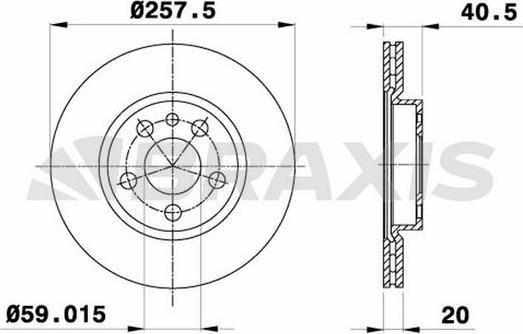 Braxis AE0096 - Тормозной диск autosila-amz.com