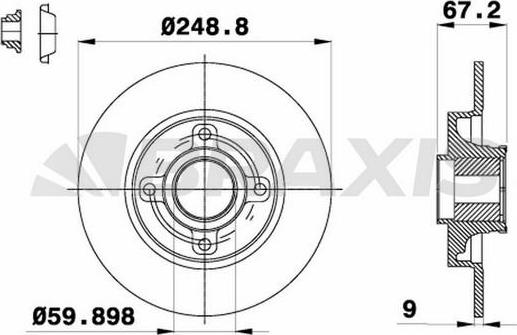 Braxis AE0098 - Тормозной диск autosila-amz.com